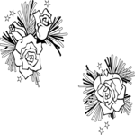 Rose Corsages Clip Art