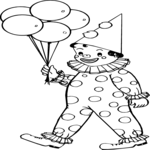 Clown with Balloons 05