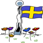 Swedish Flag - Cartoon Clip Art
