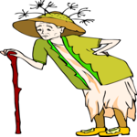 Woman with Plant Hat