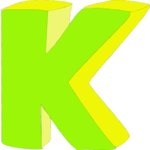 Colorful K Clip Art