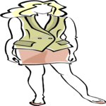 Woman in Blouse & Skirt 6