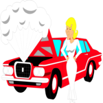 Overheated Car 1 Clip Art