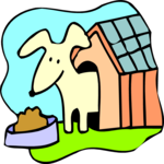 Dog in House 5 Clip Art