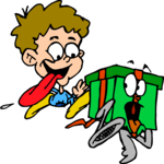 Boy Chasing Gift