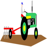 Tractor & Plow Clip Art