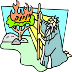 Moses & Burning Bush 1