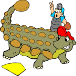 Baseball - Dinosaur 1 Clip Art