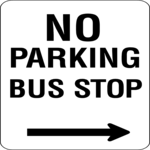 No Parking - Bus Stop Clip Art