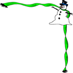 Snowman Corner 2 Clip Art