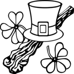 Hat & Shillelagh Clip Art