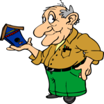 Old Man with Birdhouse