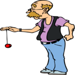 Man with Toy Clip Art