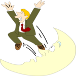 Man Jumping Moon Clip Art