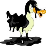 Oil Spill - Bird 1 Clip Art