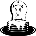 Pig & Pancakes Clip Art