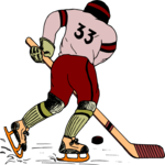 Ice Hockey - Player 37 Clip Art