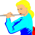 Flautist 01 Clip Art