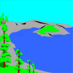 Crater Lake 2 Clip Art