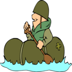 Soldier in Raft