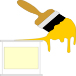 Paintbrush & Can 01 Clip Art