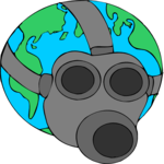 Earth with Gas Mask