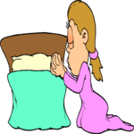 Prayer at Bedtime Clip Art