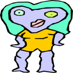 Mutant Female 64 Clip Art