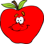 Apple - Happy 7 Clip Art