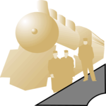 Train & People Clip Art