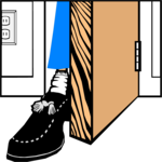 Foot in the Door 1 Clip Art