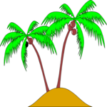 Palm Tree Island 12 Clip Art
