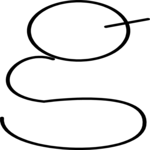 Squiggle G Clip Art
