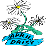 04 April - Daisy Clip Art