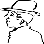 Man in Hat 2 Clip Art