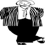 Woman in Striped Jacket