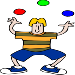 Boy Juggling Clip Art