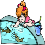 Girl Playing with Fish