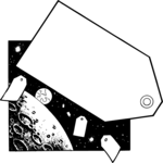 Price Tag in Space Clip Art