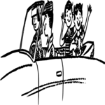 Family in Convertible