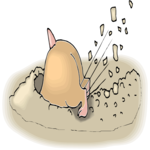 Hamster Digging Clip Art