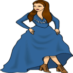 Woman in Dress 69 Clip Art