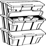 Recycling Bins 1 Clip Art