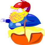 Gnome with Basket 1 Clip Art