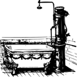 Antique Style Bathtub Clip Art