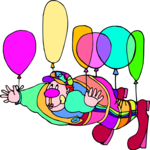Clown with Balloons 08 Clip Art