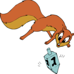 Dreidel & Squirrel Clip Art