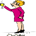 Woman Toasting