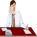 Businessman on Telephone 6 Clip Art