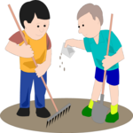 Boys Gardening Clip Art